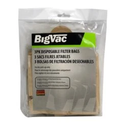 3 Sacs Filtres Jetables Big Vac Pour Aspirateur, 4-5 Gal