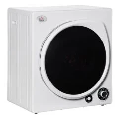 Sécheuse électrique Portable HomCom Ventilé Blanc De 1350 W à Ouverture Latérale Avec 5 Modes De Séchage