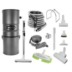 Ensemble Pour Aspirateur Central à Air Canavac Résidentiel Charbon Métallique Sans Sac