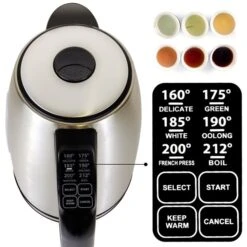 Bouilloire électrique Sans Fil Kenmore 1,7 L Avec 6 Préréglages De Température 9 Bouilloire électrique Sans Fil Kenmore 1,7 L Avec 6 Préréglages De Température -Appareils Électroménagers 332002975 AlternateImage2 l